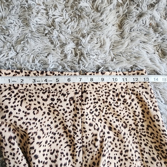 Leopard Print Wide-Leg Pants Woman's Size S Sheer Animal Print Party Box A - Picture 8 of 10